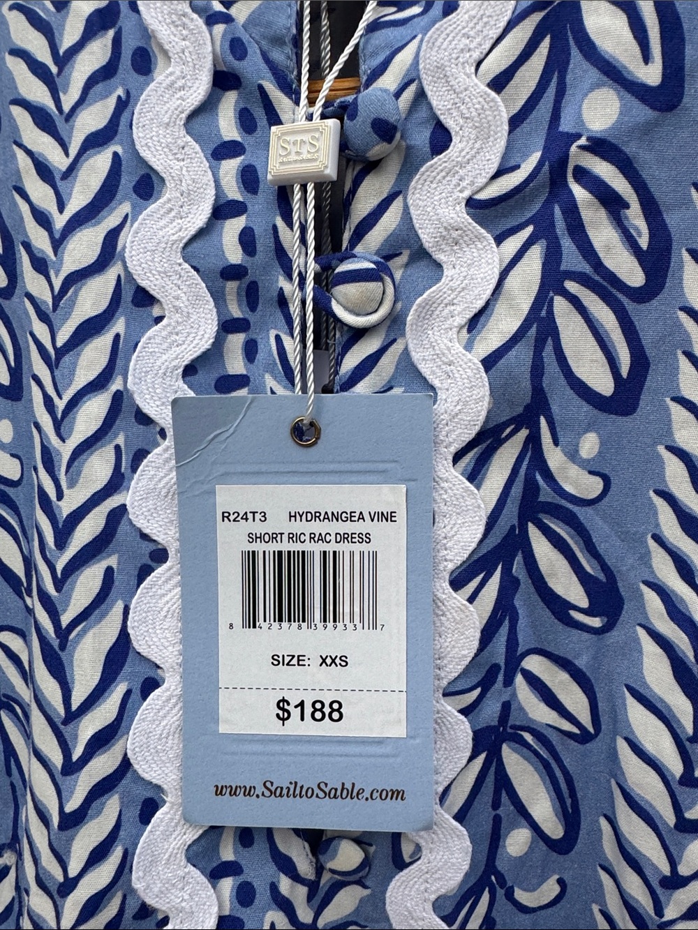 Sail to Sable Hydrangea Ric Rac Dress NWT - Picture 11 of 12
